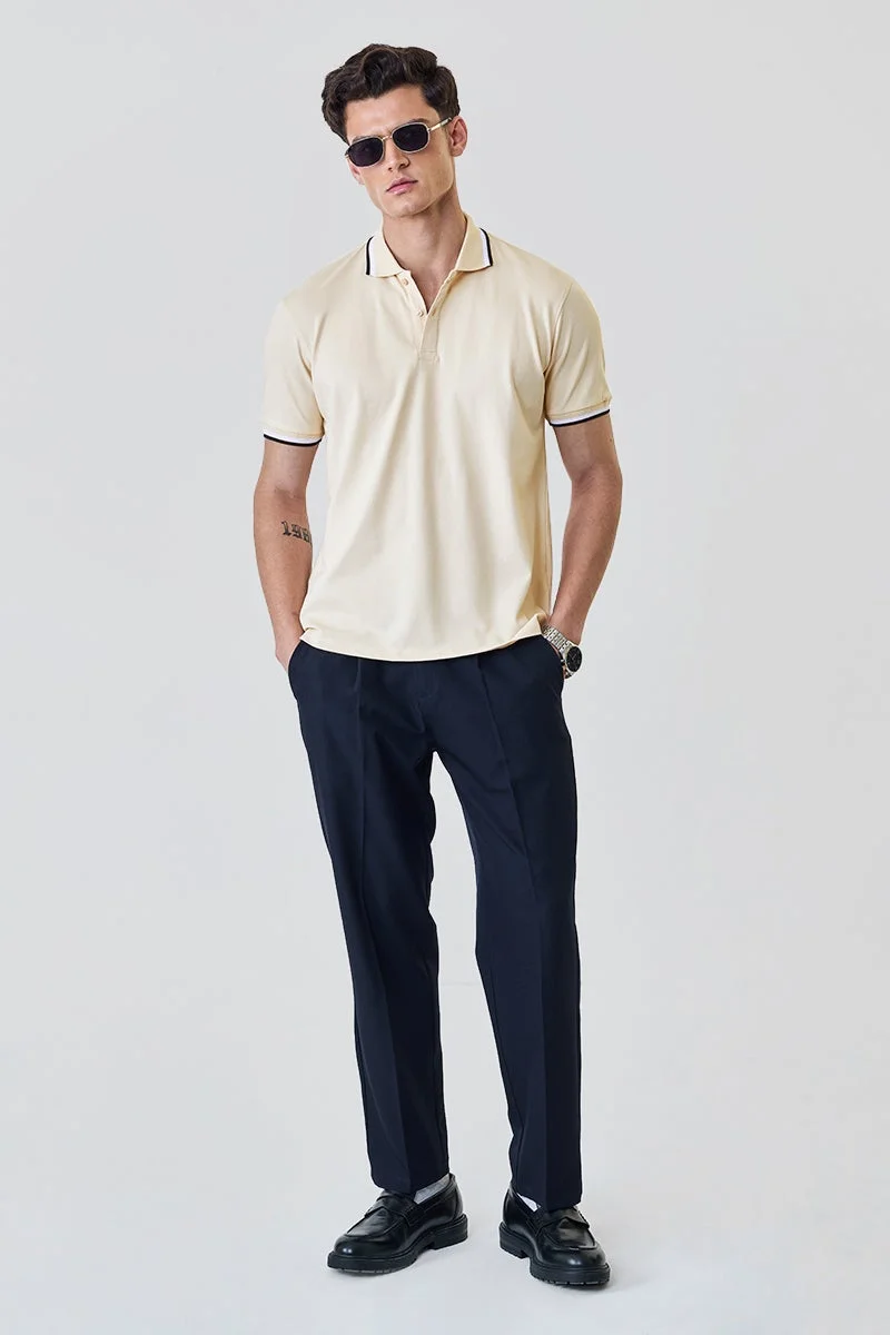 SNITCH Regular Fit Stretch Core Lab Polo T-Shirt